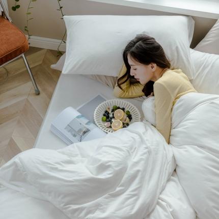 华超针织 2021新款针织纯色单床单1 白色