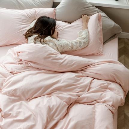 华超针织 2021新款针织纯色单床单1 嫩粉