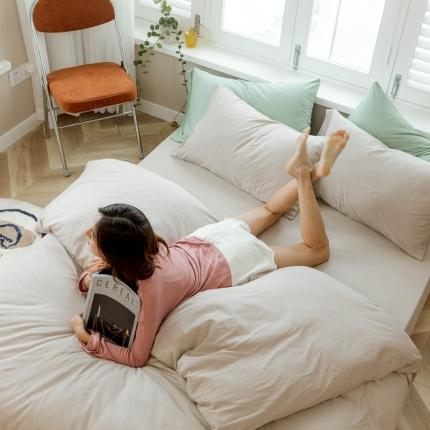 华超针织 2021新款针织纯色单床单1 杏色