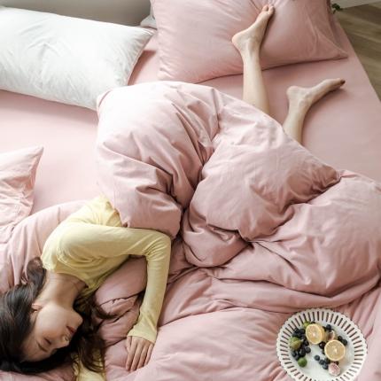 华超针织 2021新款针织纯色单床单1 紫粉