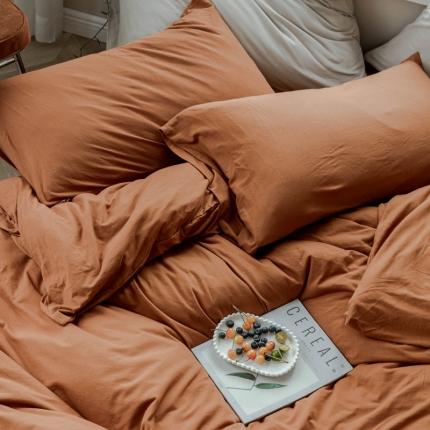 91家纺网 家纺一手货源 找家纺 华超针织 2021新款针织纯色单枕套单只1 南瓜