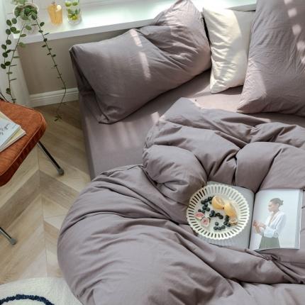 91家纺网 家纺一手货源 找家纺 华超针织 2021新款针织纯色单枕套单只1 藕色