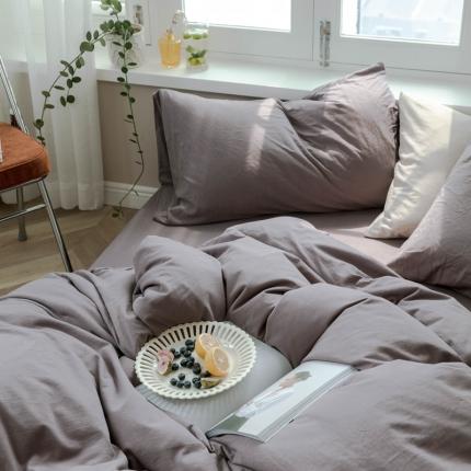 华超针织 2021新款针织纯色单枕套单只1 藕色