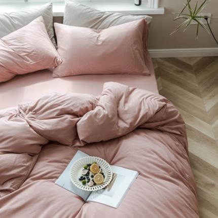 华超针织 2021新款针织纯色单枕套单只1 紫粉