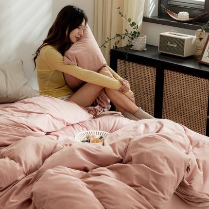 91家纺网 家纺一手货源 找家纺 （总）华超针织 2021新款针织纯色四件套2