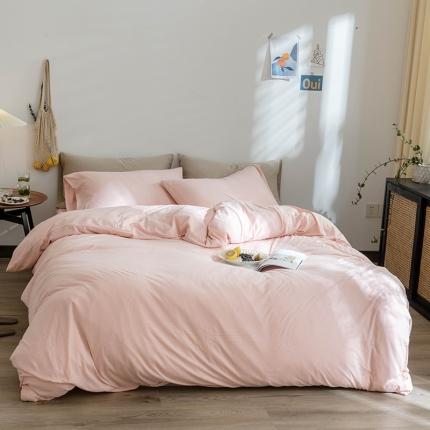 91家纺网 家纺一手货源 找家纺 华超针织 2021新款针织纯色单被套 嫩粉