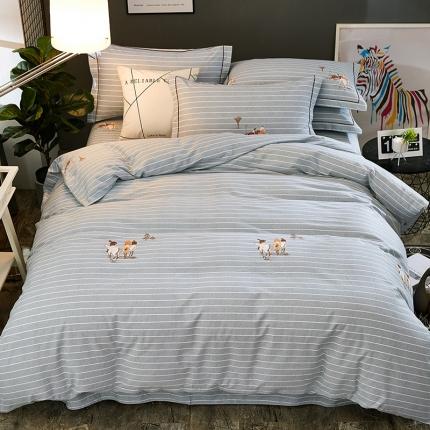 91家纺网 家纺一手货源 找家纺 （总）雲归梦 2020新款全棉加厚磨毛四件套