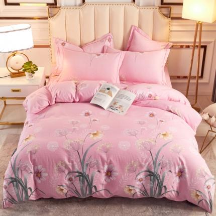 91家纺网 家纺一手货源 找家纺 （总）雲归梦 2020新款全棉加厚磨毛四件套