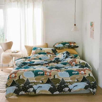 91家纺网 家纺一手货源 找家纺 （总）风向标 2020新款第二季针织棉四件套