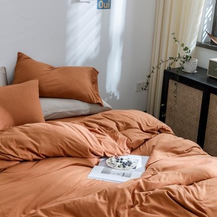 91家纺网 家纺一手货源 找家纺 华超针织 2021新款针织纯色单枕套单只2 南瓜