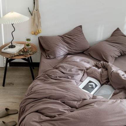 91家纺网 家纺一手货源 找家纺 华超针织 2021新款针织纯色单枕套单只2 藕色