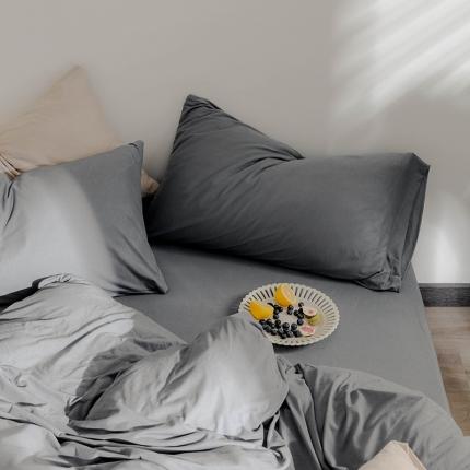 91家纺网 家纺一手货源 找家纺 华超针织 2021新款针织纯色单枕套单只2 深灰