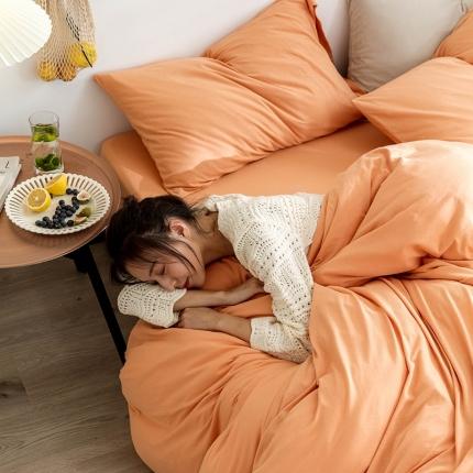 91家纺网 家纺一手货源 找家纺 华超针织 2021新款针织纯色单枕套单只2 西柚粉