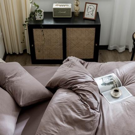 华超针织 2021新款针织纯色单枕套单只2 藕色