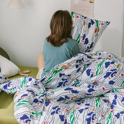 风向标 2020新款第二季针织棉四件套 春树