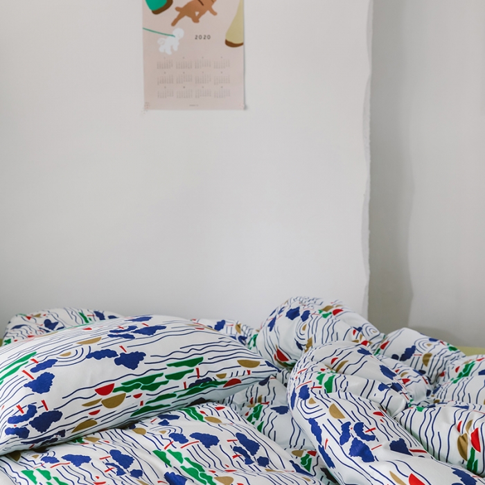 91家纺网 家纺一手货源 找家纺 风向标 2020新款第二季针织棉四件套 春树