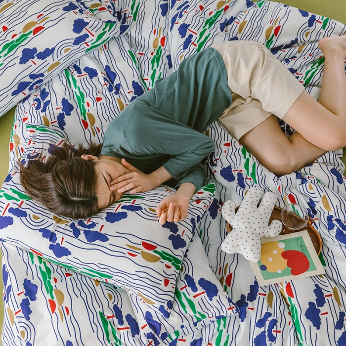 91家纺网 家纺一手货源 找家纺 风向标 2020新款第二季针织棉四件套 春树