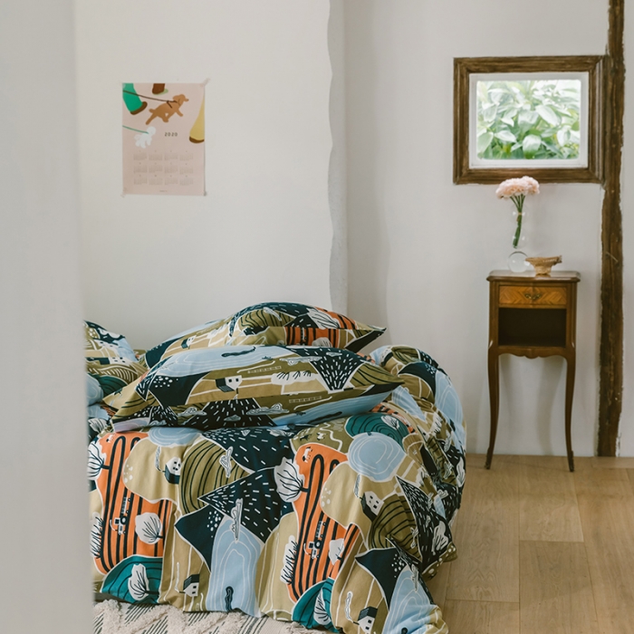 91家纺网 家纺一手货源 找家纺 风向标 2020新款第二季针织棉四件套 村上