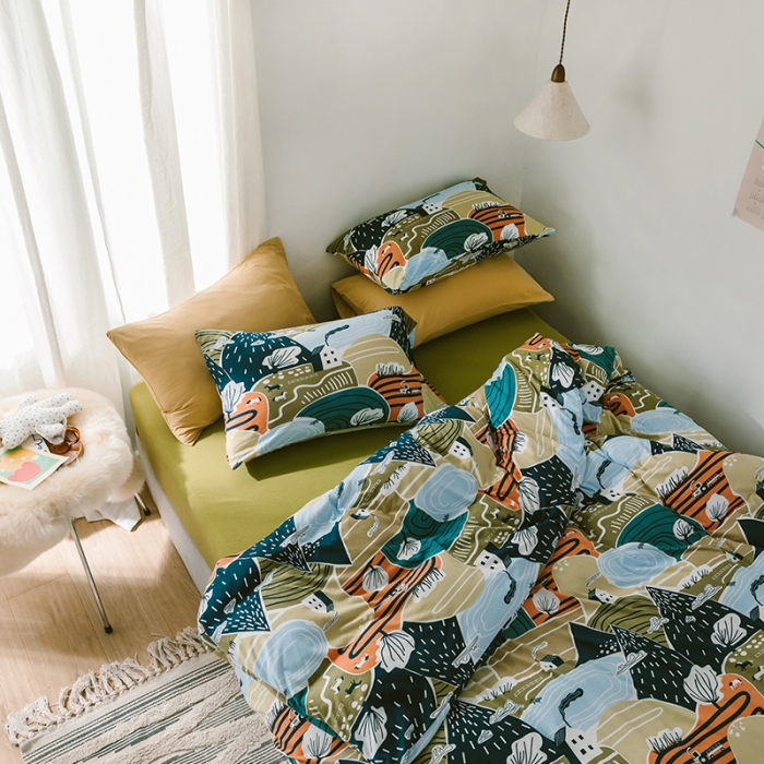 91家纺网 家纺一手货源 找家纺 风向标 2020新款第二季针织棉四件套 村上