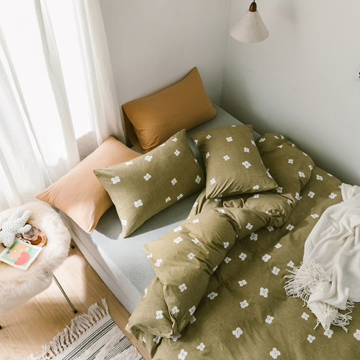 91家纺网 家纺一手货源 找家纺 风向标 2020新款第二季针织棉四件套 芳野