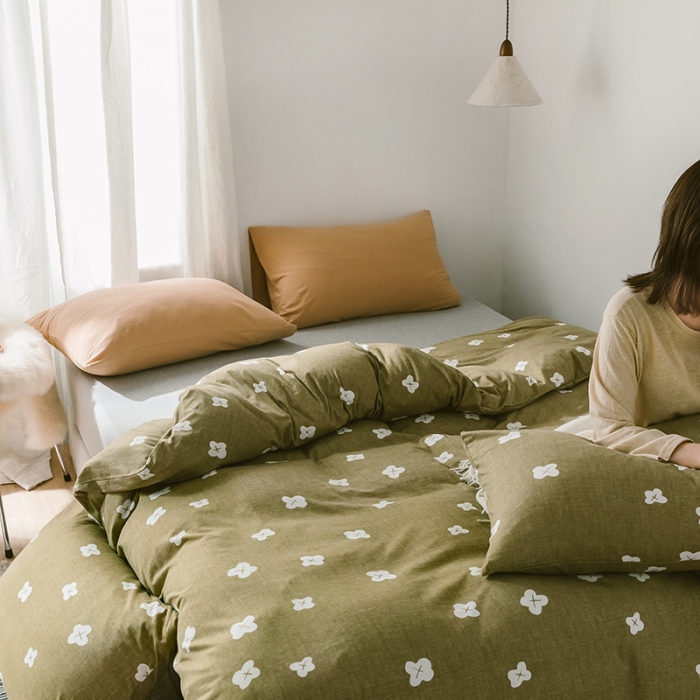 91家纺网 家纺一手货源 找家纺 风向标 2020新款第二季针织棉四件套 芳野