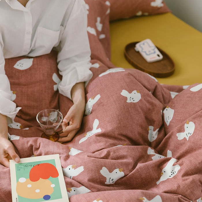 91家纺网 家纺一手货源 找家纺 风向标 2020新款第二季针织棉四件套 和平鸽