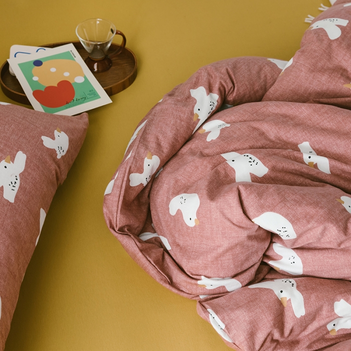 91家纺网 家纺一手货源 找家纺 风向标 2020新款第二季针织棉四件套 和平鸽