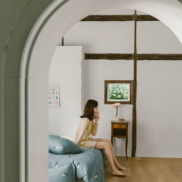 91家纺网 家纺一手货源 找家纺 风向标 2020新款第二季针织棉四件套 鱼旗-蓝