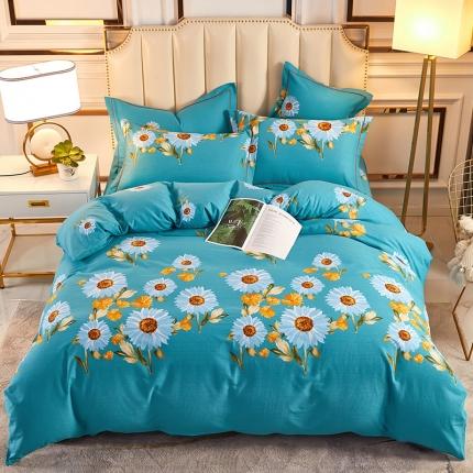 91家纺网 家纺一手货源 找家纺 雲归梦 2020新款全棉加厚磨毛四件套 百花公主