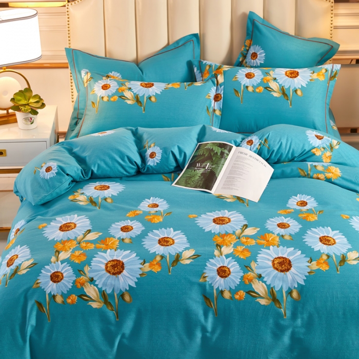 91家纺网 家纺一手货源 找家纺 雲归梦 2020新款全棉加厚磨毛四件套 百花公主