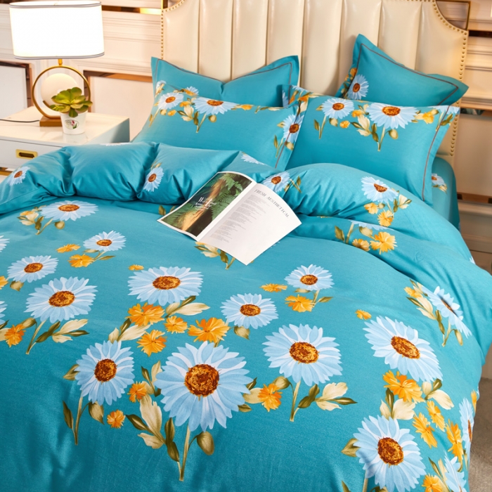 91家纺网 家纺一手货源 找家纺 雲归梦 2020新款全棉加厚磨毛四件套 百花公主