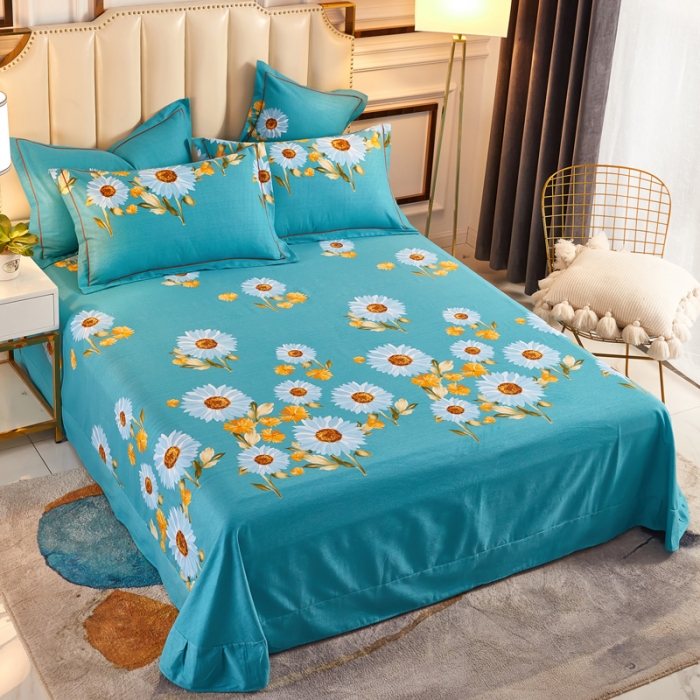 91家纺网 家纺一手货源 找家纺 雲归梦 2020新款全棉加厚磨毛四件套 百花公主