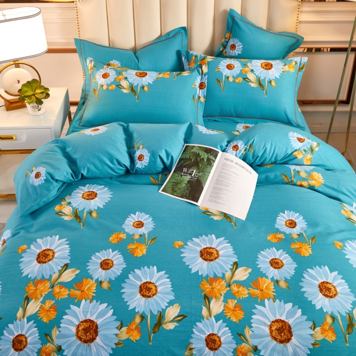 91家纺网 家纺一手货源 找家纺 雲归梦 2020新款全棉加厚磨毛四件套 百花公主