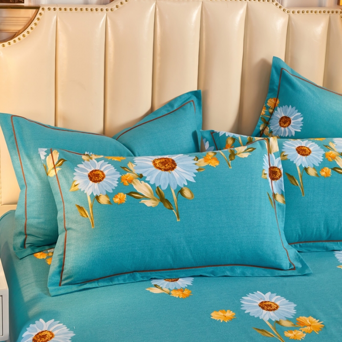 91家纺网 家纺一手货源 找家纺 雲归梦 2020新款全棉加厚磨毛四件套 百花公主