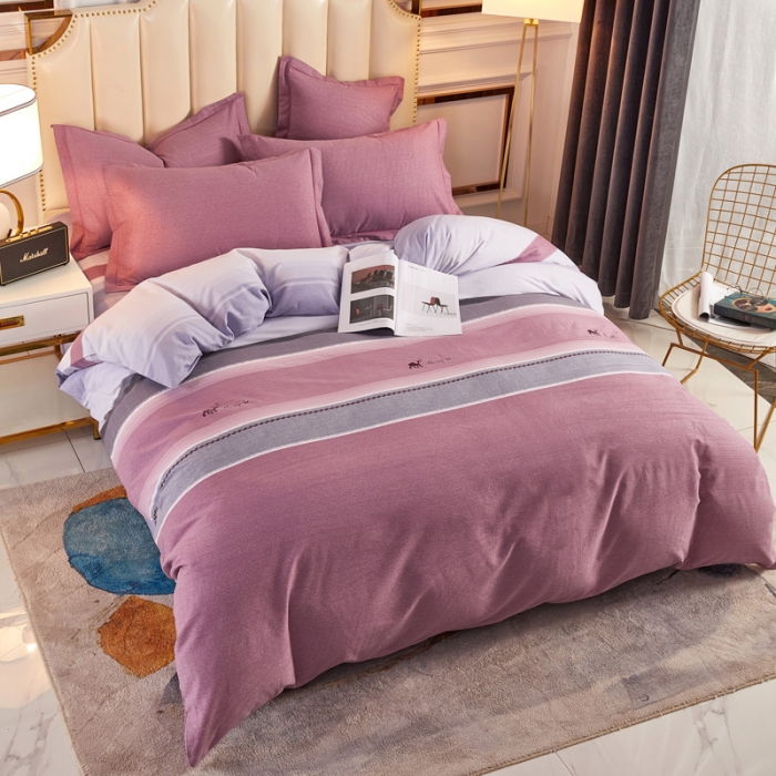 91家纺网 家纺一手货源 找家纺 雲归梦 2020新款全棉加厚磨毛四件套 北境夜曲