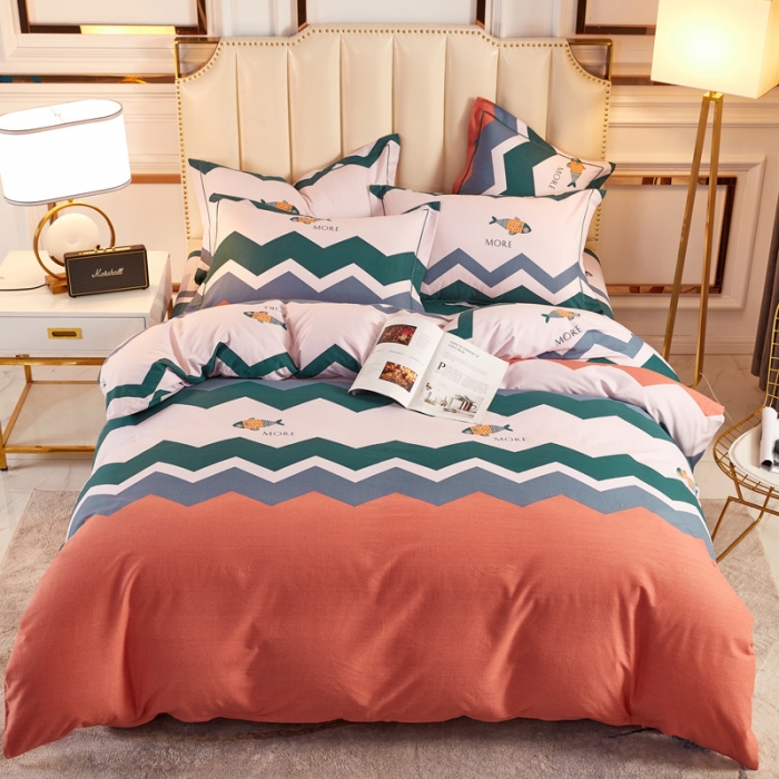 91家纺网 家纺一手货源 找家纺 雲归梦 2020新款全棉加厚磨毛四件套 彩色乐园