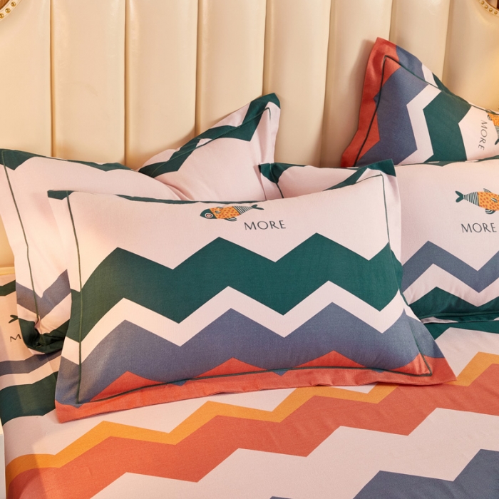 91家纺网 家纺一手货源 找家纺 雲归梦 2020新款全棉加厚磨毛四件套 彩色乐园