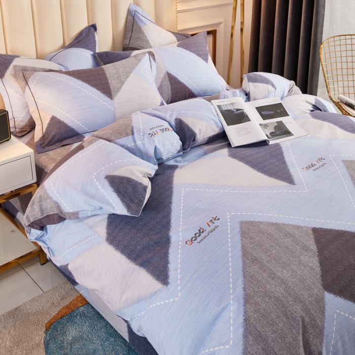 91家纺网 家纺一手货源 找家纺 雲归梦 2020新款全棉加厚磨毛四件套 城市密码