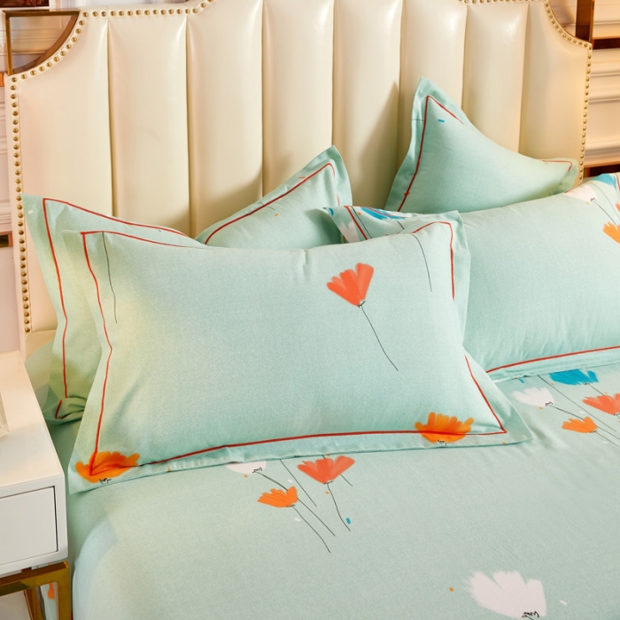 91家纺网 家纺一手货源 找家纺 雲归梦 2020新款全棉加厚磨毛四件套 朵朵花语