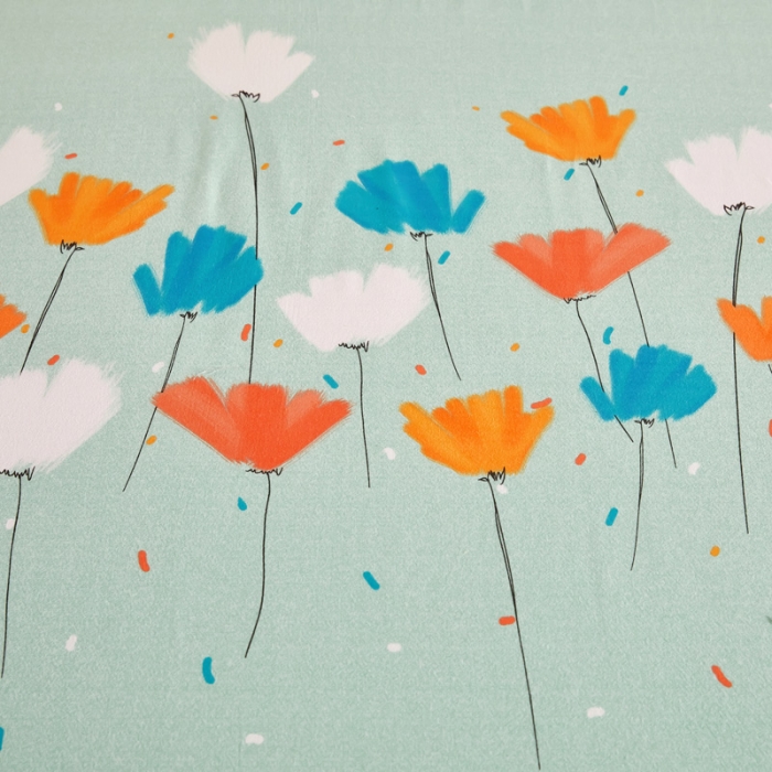 91家纺网 家纺一手货源 找家纺 雲归梦 2020新款全棉加厚磨毛四件套 朵朵花语