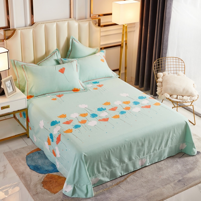 91家纺网 家纺一手货源 找家纺 雲归梦 2020新款全棉加厚磨毛四件套 朵朵花语