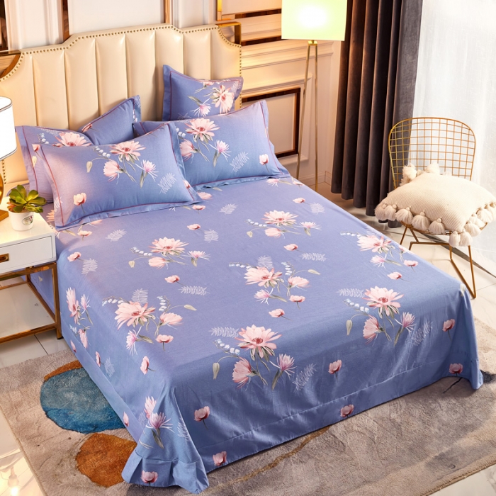 91家纺网 家纺一手货源 找家纺 雲归梦 2020新款全棉加厚磨毛四件套 风韵尔雅-紫