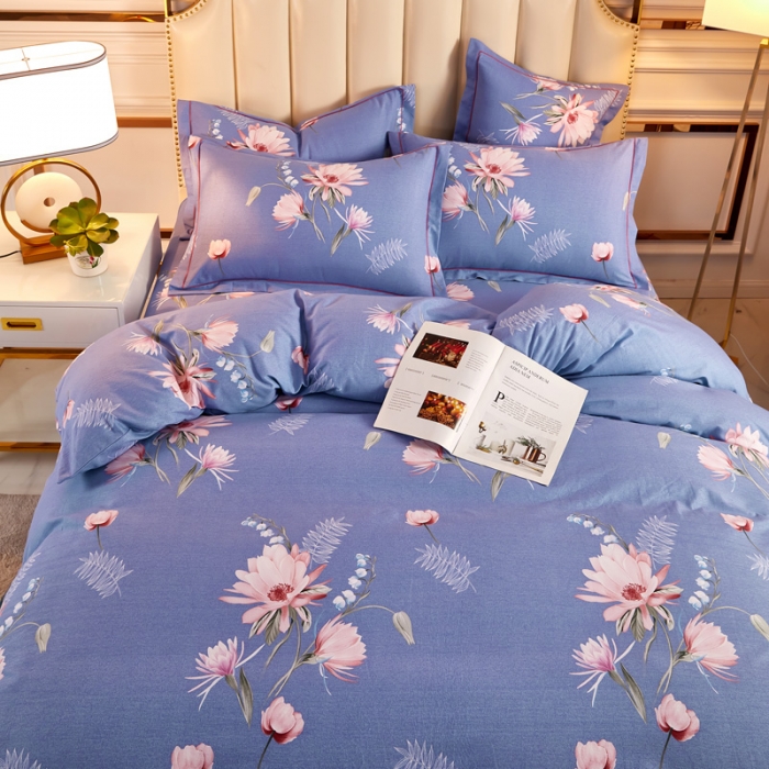 91家纺网 家纺一手货源 找家纺 雲归梦 2020新款全棉加厚磨毛四件套 风韵尔雅-紫