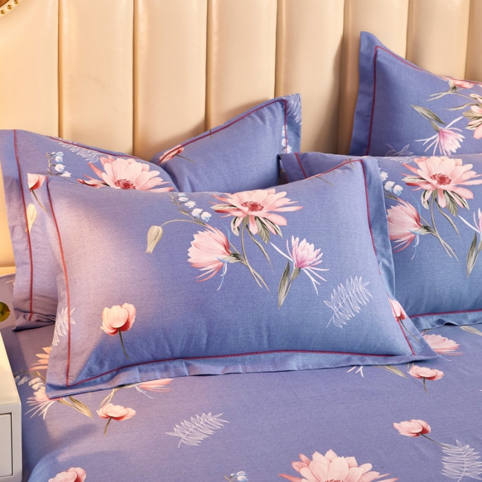 91家纺网 家纺一手货源 找家纺 雲归梦 2020新款全棉加厚磨毛四件套 风韵尔雅-紫