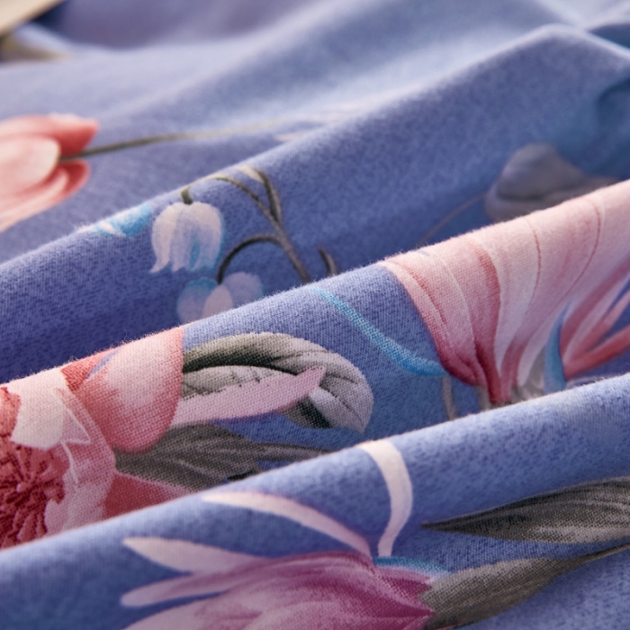 91家纺网 家纺一手货源 找家纺 雲归梦 2020新款全棉加厚磨毛四件套 风韵尔雅-紫