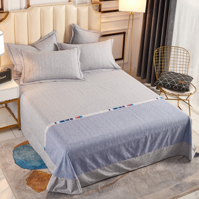 91家纺网 家纺一手货源 找家纺 雲归梦 2020新款全棉加厚磨毛四件套 弗伦堡-灰