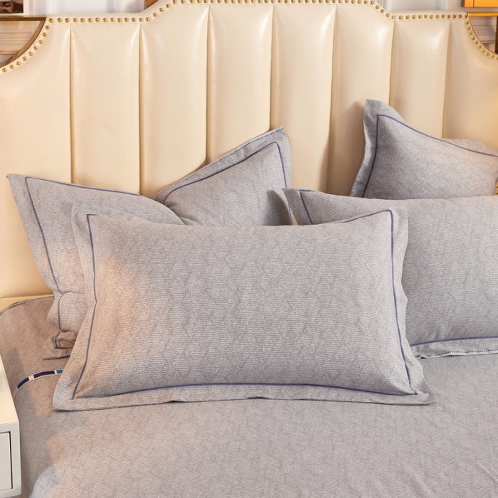 91家纺网 家纺一手货源 找家纺 雲归梦 2020新款全棉加厚磨毛四件套 弗伦堡-灰