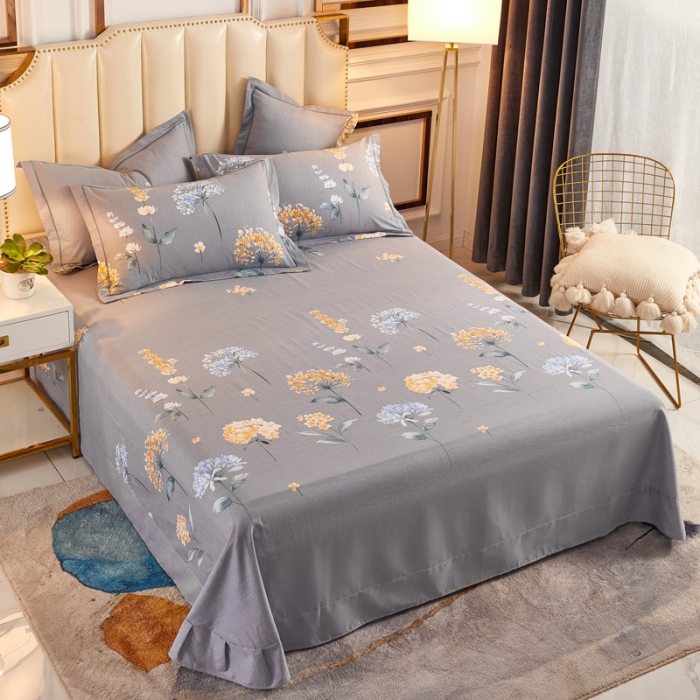 91家纺网 家纺一手货源 找家纺 雲归梦 2020新款全棉加厚磨毛四件套 花语如梦