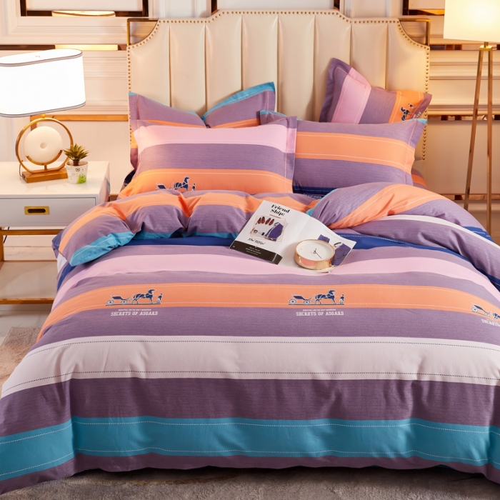 91家纺网 家纺一手货源 找家纺 雲归梦 2020新款全棉加厚磨毛四件套 简约生活