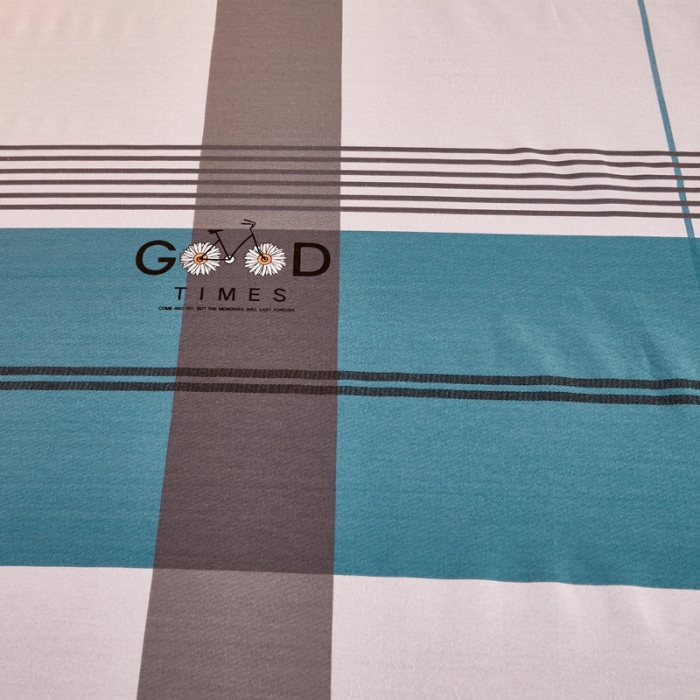 91家纺网 家纺一手货源 找家纺 雲归梦 2020新款全棉加厚磨毛四件套 开心时光-蓝